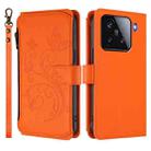 For Xiaomi 15 Butterfly Love Flower Multi-card Zipper Wallet Leather Phone Case(Orange) - 2