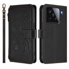 For Xiaomi 15 Butterfly Love Flower Multi-card Zipper Wallet Leather Phone Case(Black) - 2