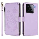For Xiaomi 15 Butterfly Love Flower Multi-card Zipper Wallet Leather Phone Case(Light Purple) - 2