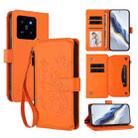 For Xiaomi 14 Butterfly Love Flower Multi-card Zipper Wallet Leather Phone Case(Orange) - 1