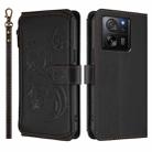 For Xiaomi 13T / 13T Pro / Redmi K60 Ultra Butterfly Love Flower Multi-card Zipper Wallet Leather Phone Case(Black) - 2