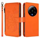 For Xiaomi 13 Ultra Butterfly Love Flower Multi-card Zipper Wallet Leather Phone Case(Orange) - 2