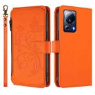 For Xiaomi 13 Lite / Civi 2 Butterfly Love Flower Multi-card Zipper Wallet Leather Phone Case(Orange) - 2