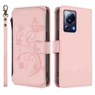 For Xiaomi 13 Lite / Civi 2 Butterfly Love Flower Multi-card Zipper Wallet Leather Phone Case(Pink) - 2