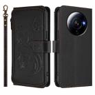 For Xiaomi 12S Ultra Butterfly Love Flower Multi-card Zipper Wallet Leather Phone Case(Black) - 2