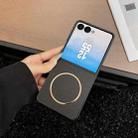 For Samsung Galaxy Z Flip5 Crazy Horse Texture MagSafe Phone Case(Black) - 1