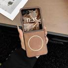For Motorola Razr 60 Ultra Crazy Horse Texture MagSafe Phone Case(Brown) - 1