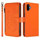 For Samsung Galaxy M06 5G / F06 5G Butterfly Love Flower Multi-card Zipper Wallet Leather Phone Case(Orange) - 2