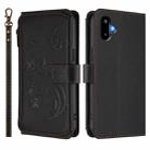 For Samsung Galaxy M06 5G / F06 5G Butterfly Love Flower Multi-card Zipper Wallet Leather Phone Case(Black) - 2