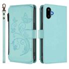 For Samsung Galaxy M06 5G / F06 5G Butterfly Love Flower Multi-card Zipper Wallet Leather Phone Case(Mint Green) - 2