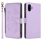 For Samsung Galaxy M06 5G / F06 5G Butterfly Love Flower Multi-card Zipper Wallet Leather Phone Case(Light Purple) - 2