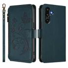 For Samsung Galaxy M16 5G / F16 5G Butterfly Love Flower Multi-card Zipper Wallet Leather Phone Case(Dark Green) - 2