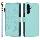 For Samsung Galaxy M16 5G / F16 5G Butterfly Love Flower Multi-card Zipper Wallet Leather Phone Case(Mint Green) - 2