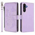 For Samsung Galaxy M16 5G / F16 5G Butterfly Love Flower Multi-card Zipper Wallet Leather Phone Case(Light Purple) - 2