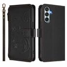 For Samsung Galaxy M15 5G / F15 5G Butterfly Love Flower Multi-card Zipper Wallet Leather Phone Case(Black) - 2