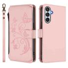 For Samsung Galaxy M15 5G / F15 5G Butterfly Love Flower Multi-card Zipper Wallet Leather Phone Case(Pink) - 2