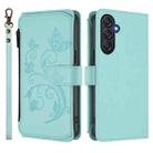 For Samsung Galaxy M54 5G / F54 5G Butterfly Love Flower Multi-card Zipper Wallet Leather Phone Case(Mint Green) - 2