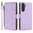 For Samsung Galaxy M55 / C55 Butterfly Love Flower Multi-card Zipper Wallet Leather Phone Case(Light Purple) - 2