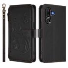 For Samsung Galaxy M56 5G Butterfly Love Flower Multi-card Zipper Wallet Leather Phone Case(Black) - 2