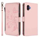 For Samsung Galaxy XCover6 Pro Butterfly Love Flower Multi-card Zipper Wallet Leather Phone Case(Pink) - 2