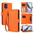 For Samsung Galaxy XCover7 Pro Butterfly Love Flower Multi-card Zipper Wallet Leather Phone Case(Orange) - 1