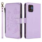 For Samsung Galaxy XCover7 Pro Butterfly Love Flower Multi-card Zipper Wallet Leather Phone Case(Light Purple) - 2