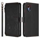 For Samsung Galaxy XCover7 5G Butterfly Love Flower Multi-card Zipper Wallet Leather Phone Case(Black) - 2