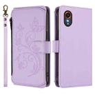 For Samsung Galaxy XCover7 5G Butterfly Love Flower Multi-card Zipper Wallet Leather Phone Case(Light Purple) - 2