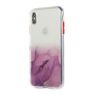 For iPhone XS Max Marble Pattern Glittery Powder Shockproof TPU Case with Detachable Buttons(Purple) - 2