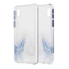 For Samsung Galaxy A01 Core Marble Pattern Glittery Powder Shockproof TPU Case with Detachable Buttons(Baby Blue) - 1