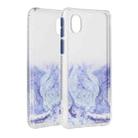 For Samsung Galaxy A01 Core Marble Pattern Glittery Powder Shockproof TPU Case with Detachable Buttons(Baby Blue) - 2