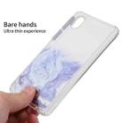 For Samsung Galaxy A01 Core Marble Pattern Glittery Powder Shockproof TPU Case with Detachable Buttons(Baby Blue) - 3