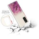 For Samsung Galaxy Note 20 Marble Pattern Glittery Powder Shockproof TPU Case with Detachable Buttons(Purple) - 3