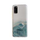 For Samsung Galaxy S20 Marble Pattern Glittery Powder Shockproof TPU Case with Detachable Buttons(Green) - 1