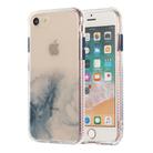 For iPhone SE 2022 / SE 2020 / 8 / 7 Marble Pattern Glittery Powder Shockproof TPU Case with Detachable Buttons(Baby Blue) - 1