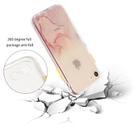 For iPhone SE 2022 / SE 2020 / 8 / 7 Marble Pattern Glittery Powder Shockproof TPU Case with Detachable Buttons(Baby Blue) - 3