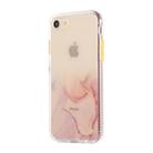 For iPhone SE 2022 / SE 2020 / 8 / 7 Marble Pattern Glittery Powder Shockproof TPU Case with Detachable Buttons(Pink) - 2