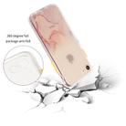 For iPhone SE 2022 / SE 2020 / 8 / 7 Marble Pattern Glittery Powder Shockproof TPU Case with Detachable Buttons(Pink) - 3