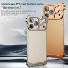 For iPhone 17 Pro Frameless Metal Corner Pad Phone Case with Lens Film(Black) - 2