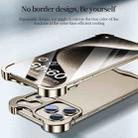 For iPhone 17 Pro Frameless Metal Corner Pad Phone Case with Lens Film(Black) - 3