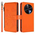 For Huawei nova 12i 4G / 13i  4G Butterfly Love Flower Multi-card Zipper Wallet Leather Phone Case(Orange) - 2