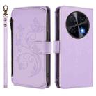 For Huawei nova 12i 4G / 13i  4G Butterfly Love Flower Multi-card Zipper Wallet Leather Phone Case(Light Purple) - 2