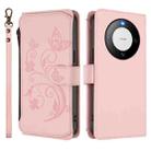 For Huawei Mate 60 Pro / 60 Pro+ Butterfly Love Flower Multi-card Zipper Wallet Leather Phone Case(Pink) - 2