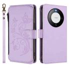 For Huawei Mate 60 Pro / 60 Pro+ Butterfly Love Flower Multi-card Zipper Wallet Leather Phone Case(Light Purple) - 2