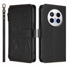 For Huawei Mate 70 Pro Butterfly Love Flower Multi-card Zipper Wallet Leather Phone Case(Black) - 2