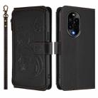 For Huawei nova 13 Pro Butterfly Love Flower Multi-card Zipper Wallet Leather Phone Case(Black) - 2