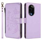 For Huawei nova 13 Pro Butterfly Love Flower Multi-card Zipper Wallet Leather Phone Case(Light Purple) - 2