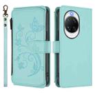 For Huawei nova 14 Ultra Butterfly Love Flower Multi-card Zipper Wallet Leather Phone Case(Mint Green) - 2