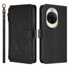 For Huawei nova 14 5G Butterfly Love Flower Multi-card Zipper Wallet Leather Phone Case(Black) - 2