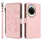 For Huawei nova 14 5G Butterfly Love Flower Multi-card Zipper Wallet Leather Phone Case(Pink) - 2